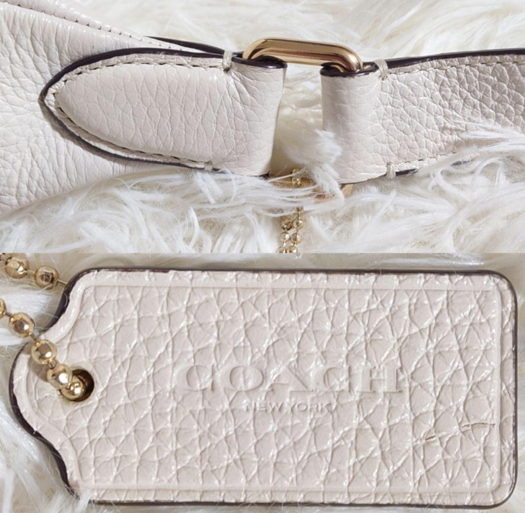 COACH F48738 ピンクベージュ ボディバッグ レザー 美品