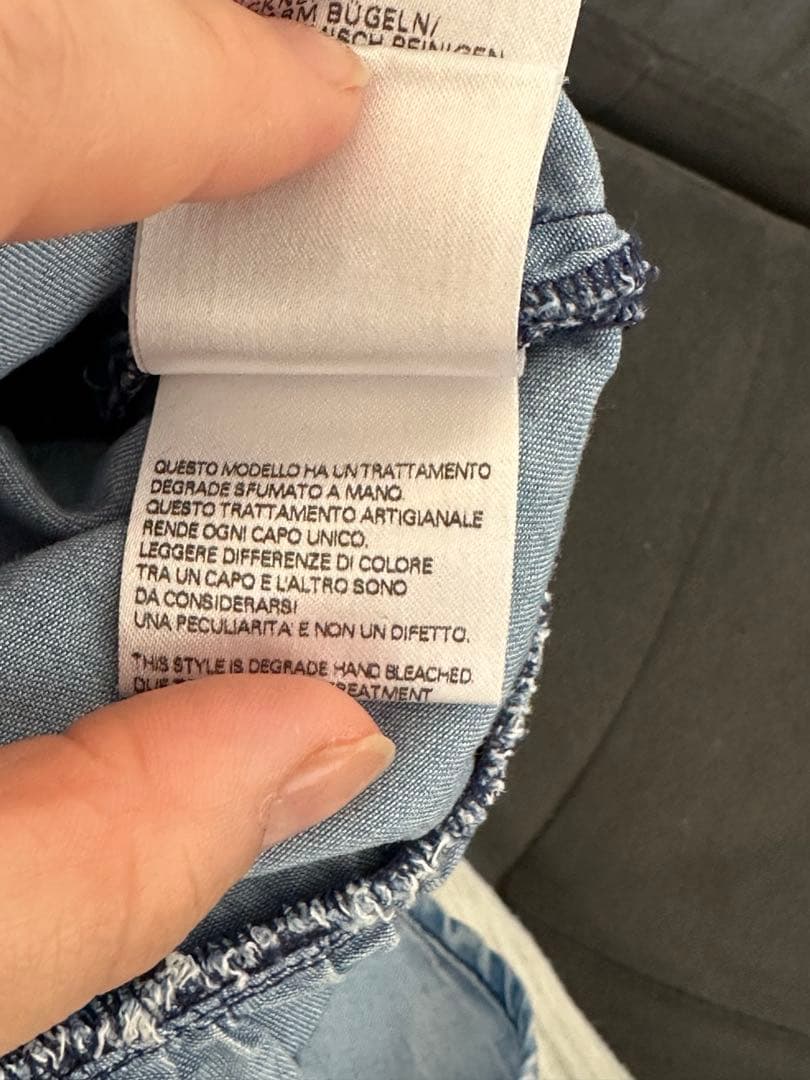 最終値下げgucci kids フリル　ティアード　デニム　ドレス 24m