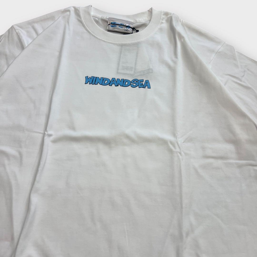 WIND AND SEA SMURFS WDS S/S TEE スマーフ L 白