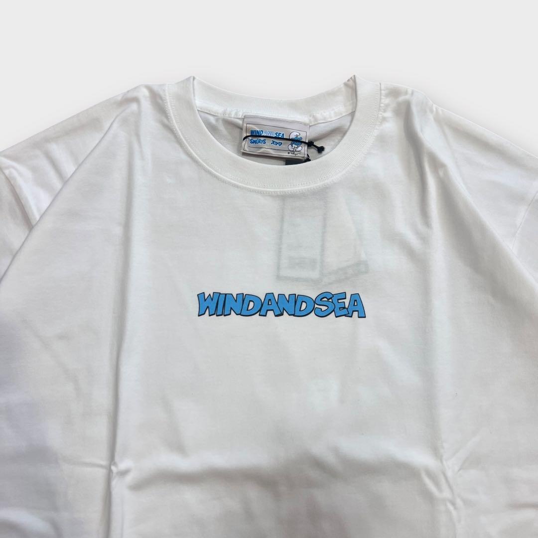 WIND AND SEA SMURFS WDS S/S TEE スマーフ L 白
