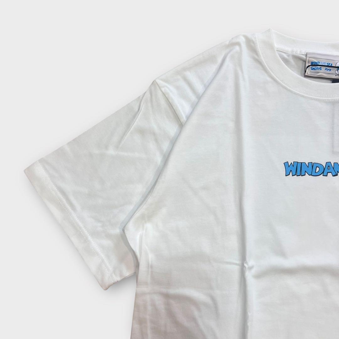 WIND AND SEA SMURFS WDS S/S TEE スマーフ L 白
