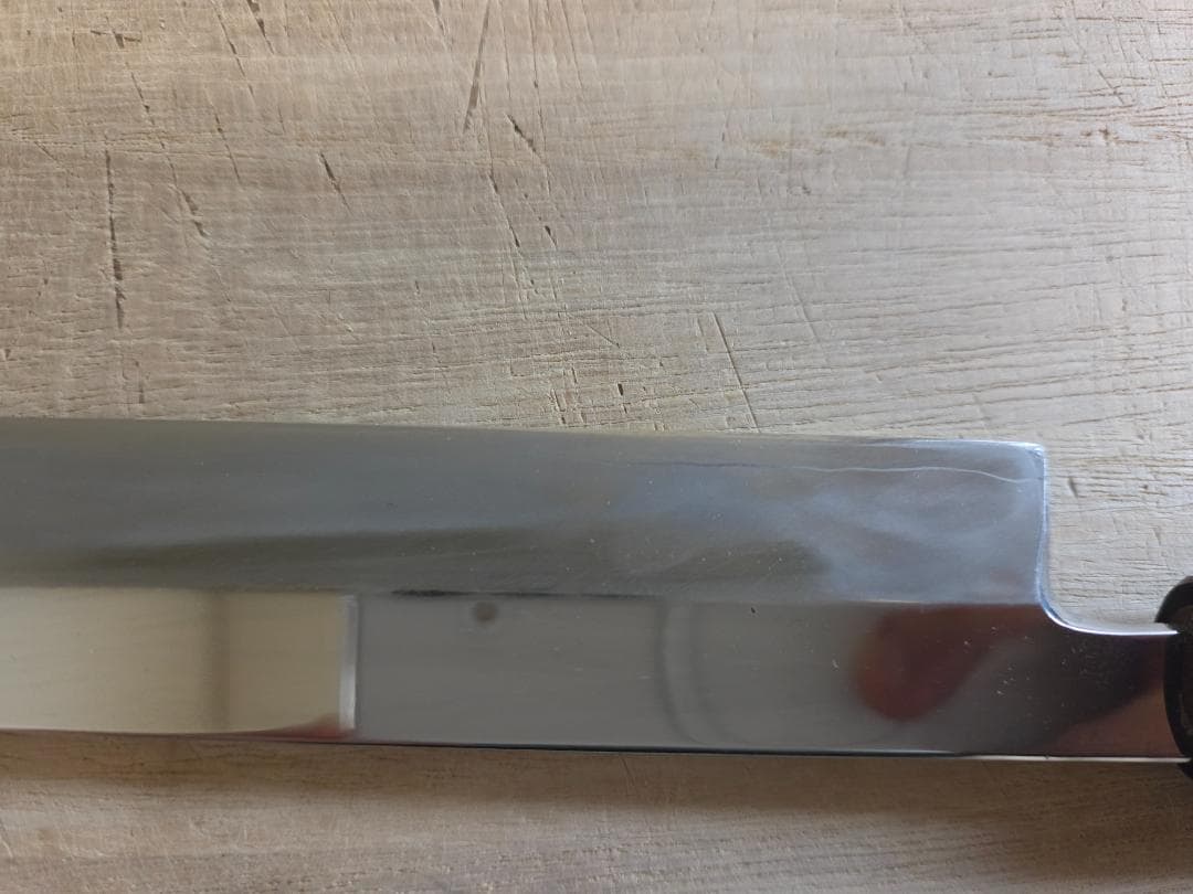 【未使用】切り付型柳刃包丁　豊永刃物製作所　鏡面　銀三　240mm