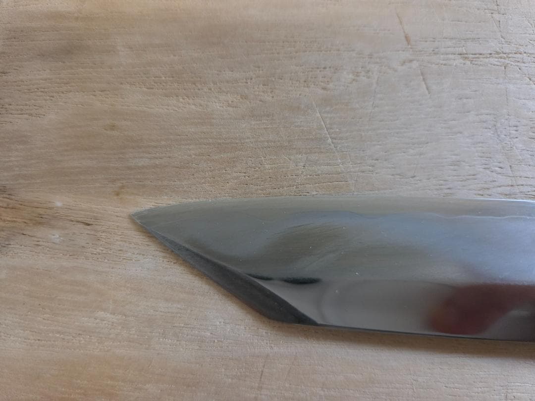 【未使用】切り付型柳刃包丁　豊永刃物製作所　鏡面　銀三　240mm