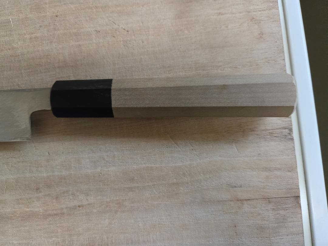 【未使用】切り付型柳刃包丁　豊永刃物製作所　鏡面　銀三　240mm