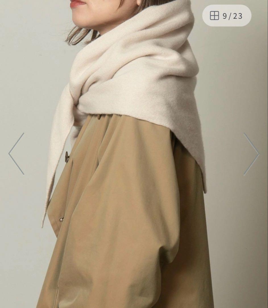 ASAUCE MELER/シームレス トライアングル カシミヤニットストール