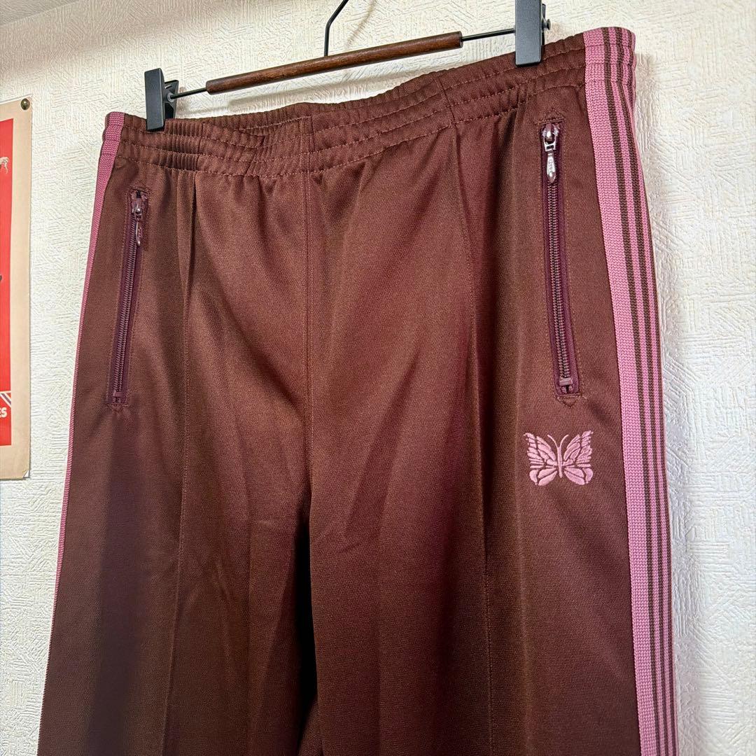 試着のみ　ニードルス　needles トラックパンツ　ストレート　L ブラウン