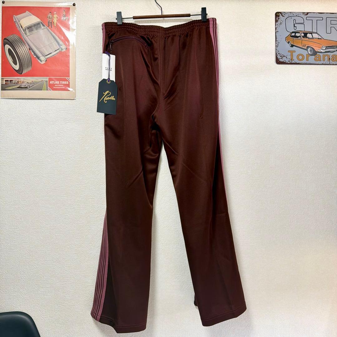 試着のみ　ニードルス　needles トラックパンツ　ストレート　L ブラウン