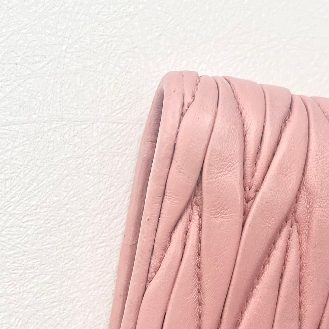 miu miu ミュウミュウ マテラッセ 二つ折り財布 ビジュー 0208-①