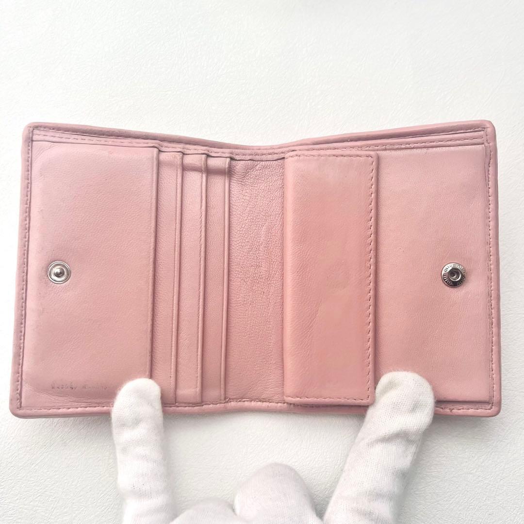 miu miu ミュウミュウ マテラッセ 二つ折り財布 ビジュー 0208-①