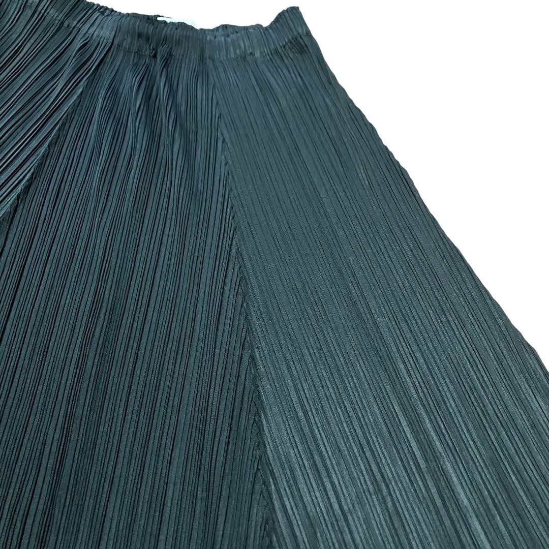 A*n様 PLEATS PLEASE パッチワーク 数字　変形ロングスカート　切