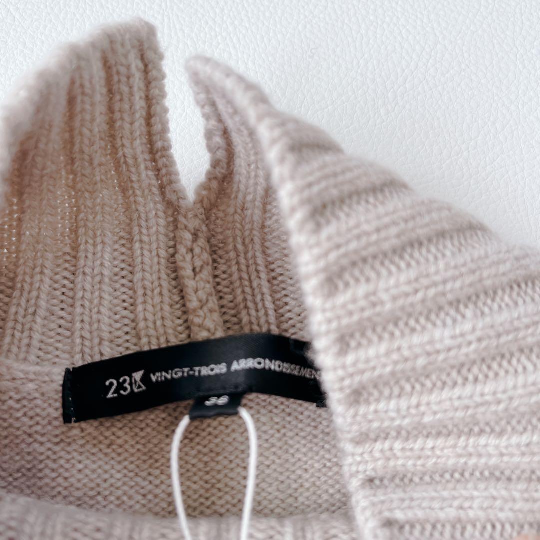 未使用✨タグ付き　24AW 23区 カシミヤブレンド　ハイネックニット