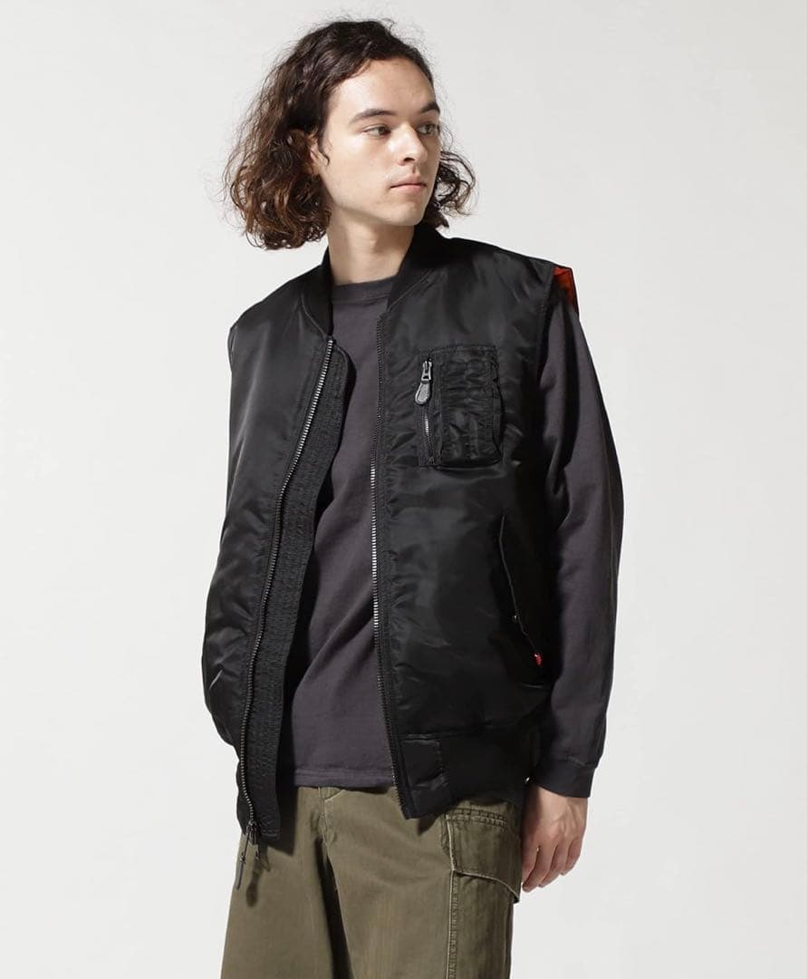 AVIREX MA-1 ベスト /MA-1 VEST メンズ L 010 黒