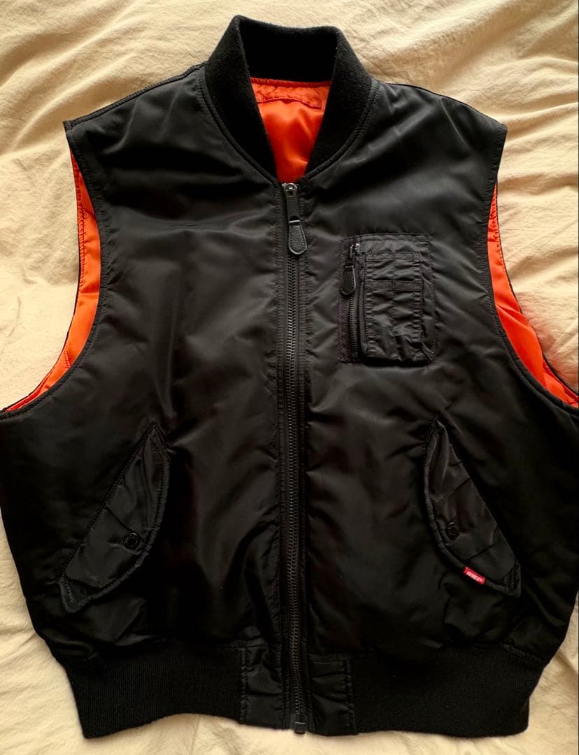 AVIREX MA-1 ベスト /MA-1 VEST メンズ L 010 黒