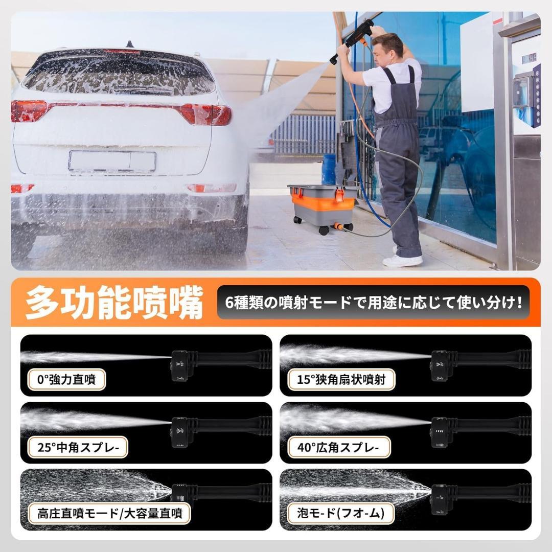 【R1853-52】高圧洗浄機 コードレス 9MPa 20000mAh 6in1