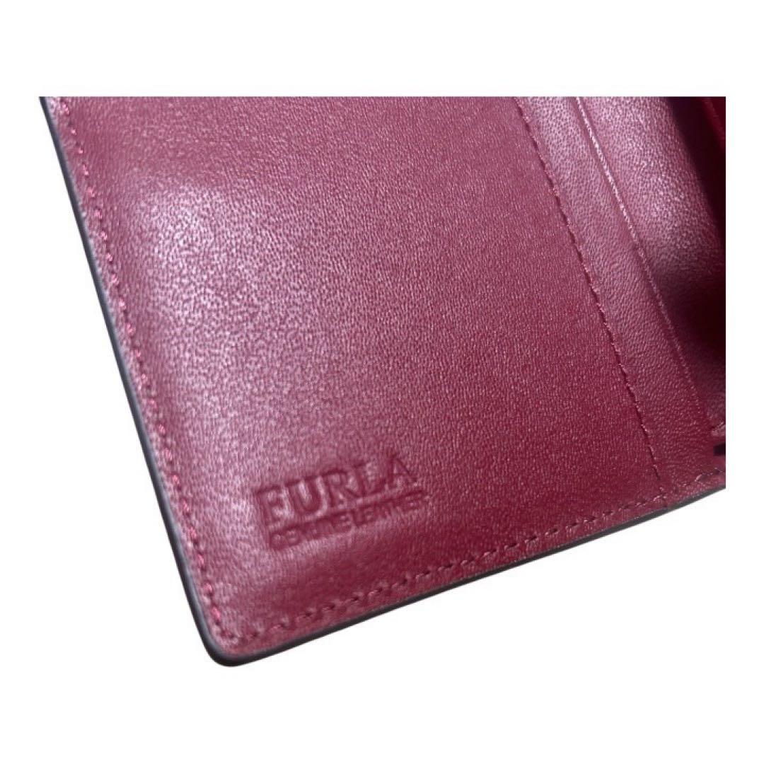【ほぼ未使用】FURLA フルラ バビロン S 二つ折り財布　ダークレッド