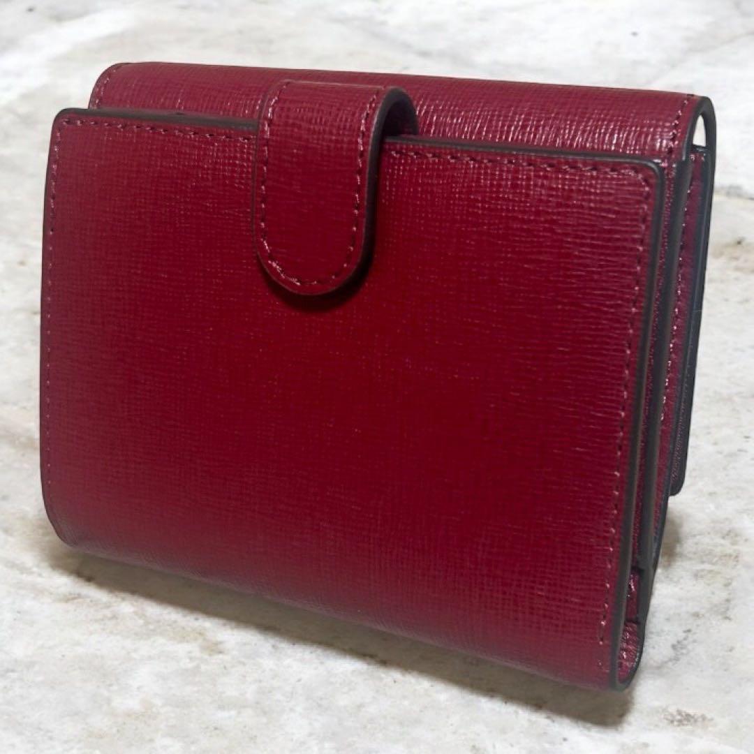 【ほぼ未使用】FURLA フルラ バビロン S 二つ折り財布　ダークレッド
