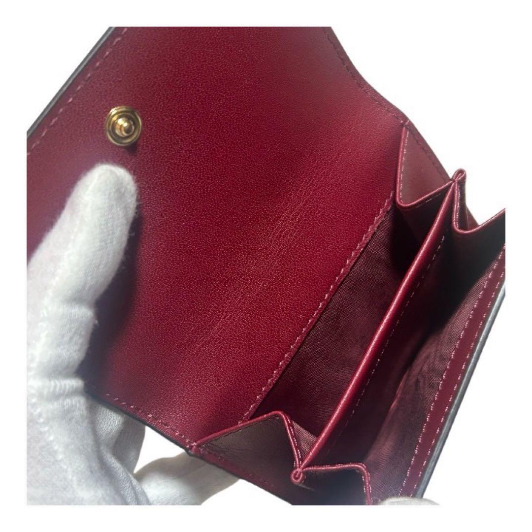 【ほぼ未使用】FURLA フルラ バビロン S 二つ折り財布　ダークレッド