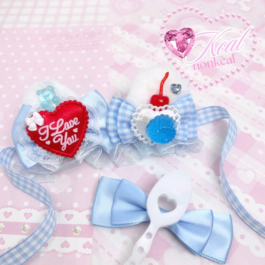 あや様　ぬい服　ぬい　ヘッドドレス メロンソーダ　10cm ピンク ハンドメイド