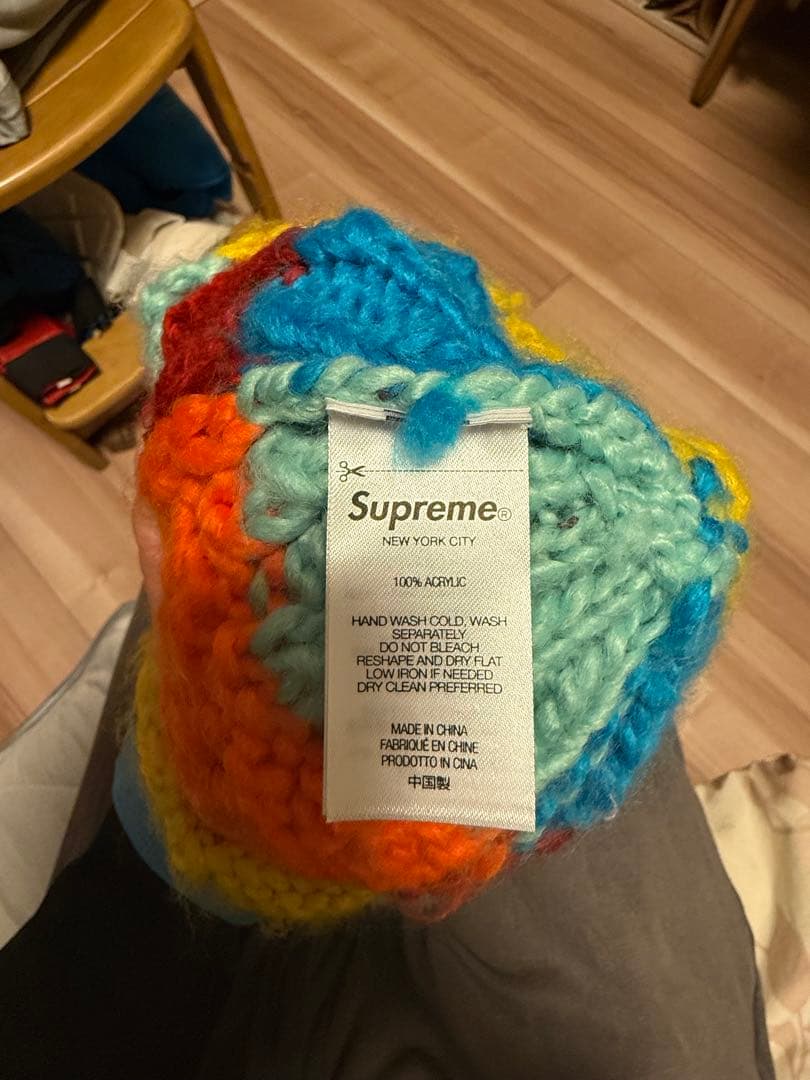 supremeマルチカラーニット帽