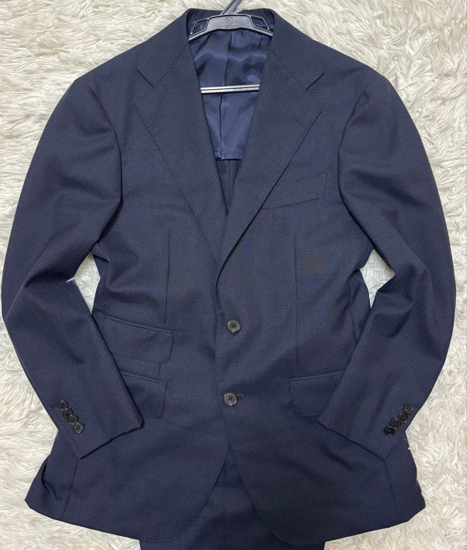 【極美品】SHIPS スーツセットアップRINGJACKET製　高級生地カノニコ