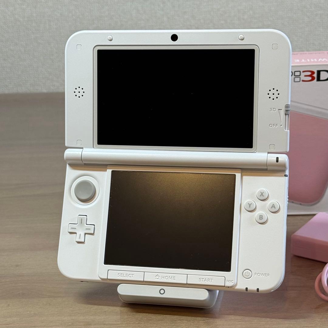 5-168 ニンテンドー3DS LL ピンク×ホワイト 箱付き