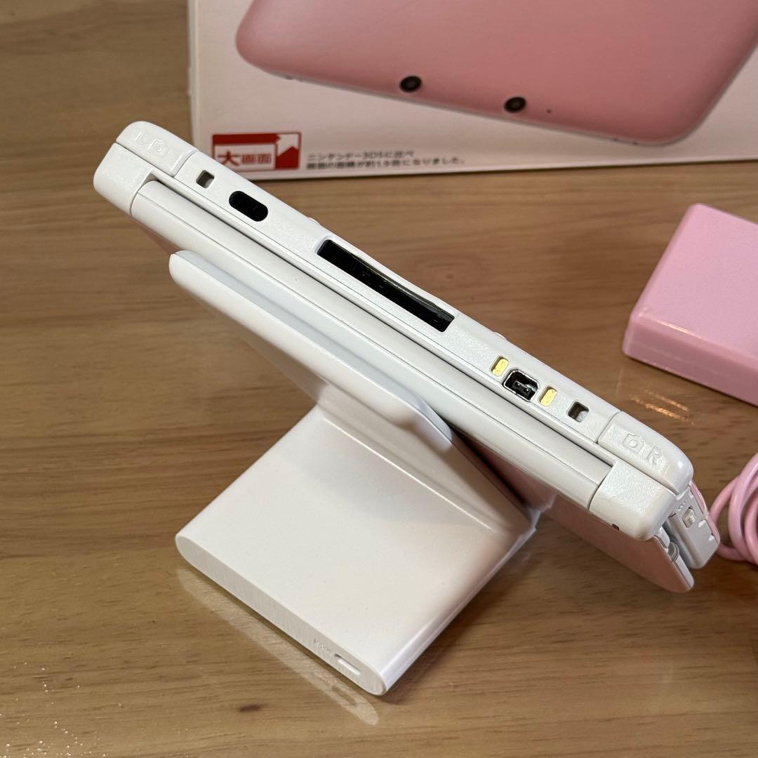 5-168 ニンテンドー3DS LL ピンク×ホワイト 箱付き
