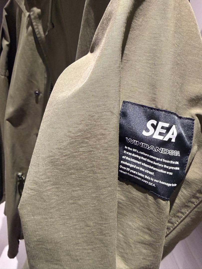 【木村拓哉着用　極美品】WIND AND SEA モッズコート L オリーブ