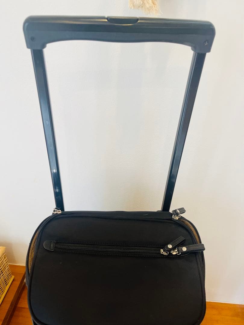 スワニー　黒ナイロンキャリーカート