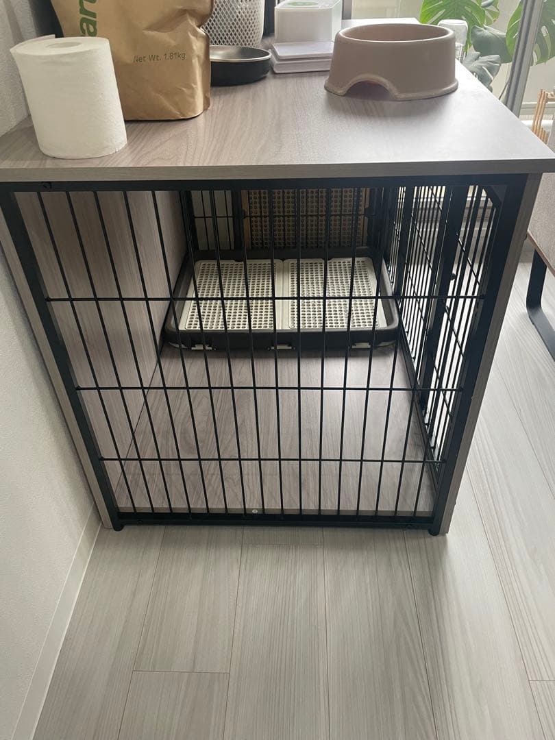 美品　犬用ケージ　Lサイズ　グレー