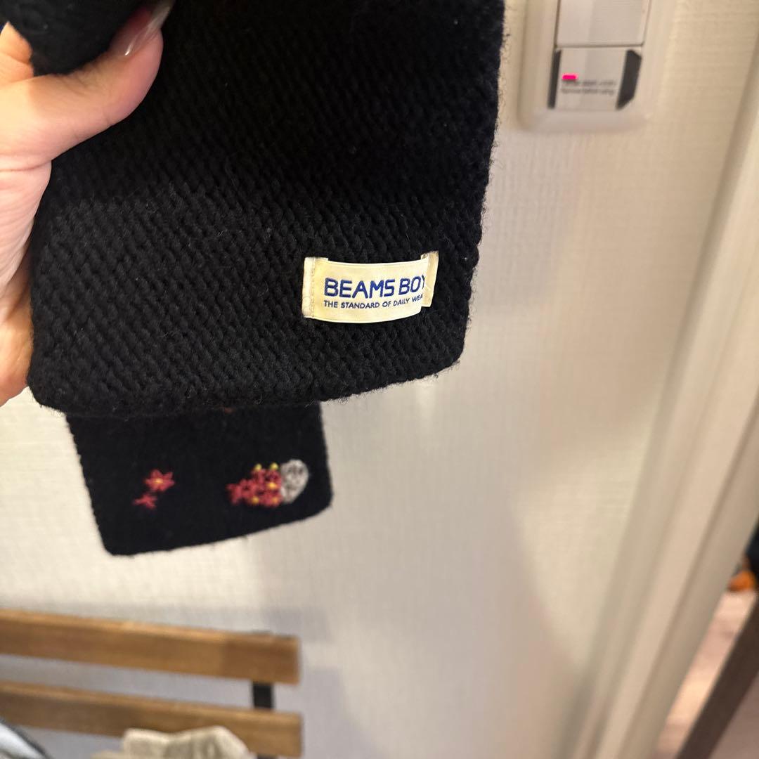 BEAMS BOY 花 刺繍 マフラー