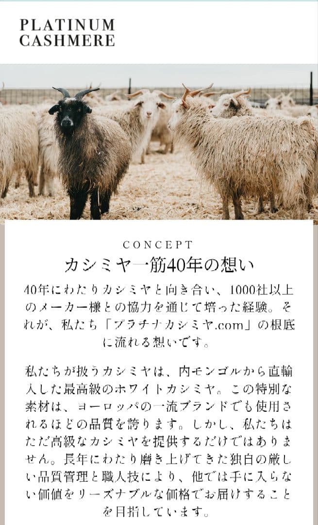 PLATINUM mei-mei　カシミヤ100% 　ロングカーディガン