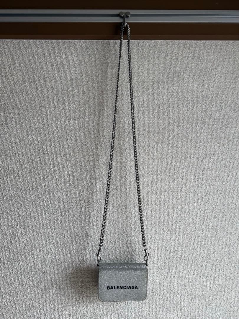 【BALENCIAGA】 三つ折り 財布 バッグ チェーン ウォレット