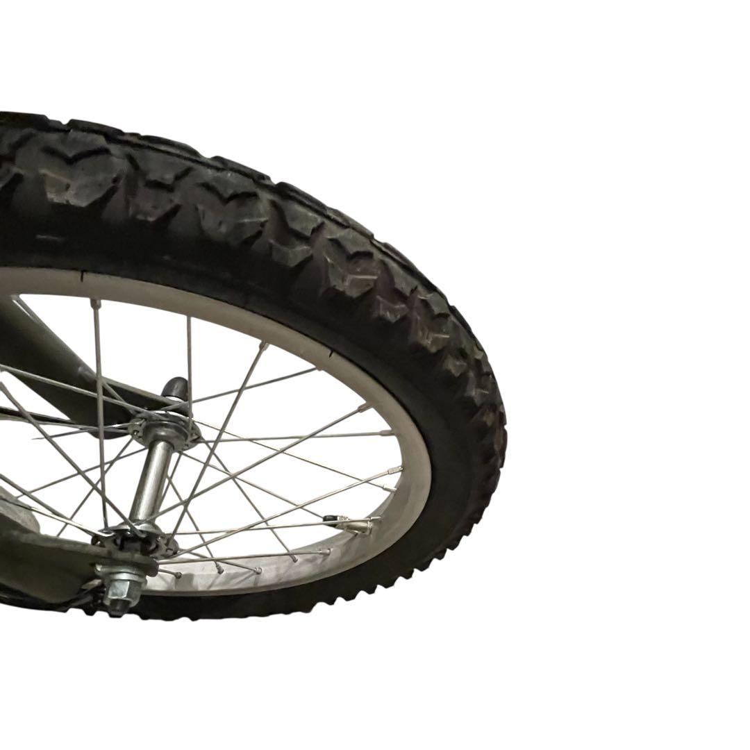 【美品郵送】jeep je-16g 16インチオリーブグリーン自転車キッズバイク