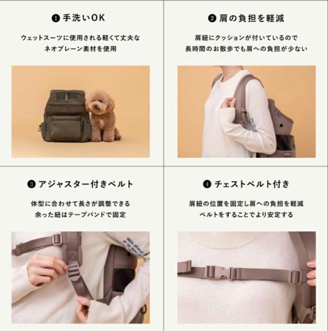 なお　おまけ付★サイズRモカ city dog ネオプレーンバックパック