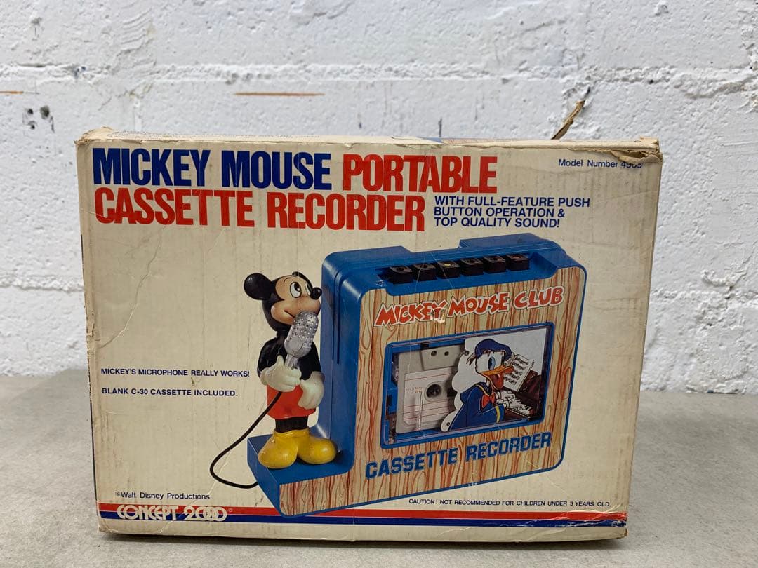 MN0612★ミッキーマウス ポータブルカセットレコーダー 現状品