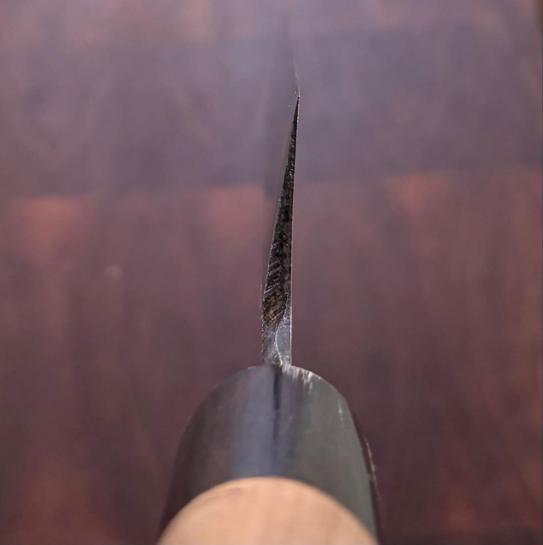 紋三郎　薄刃　195mm 包丁　8寸半　石井刃物　白鋼　安来鋼　和包丁　ムキモノ
