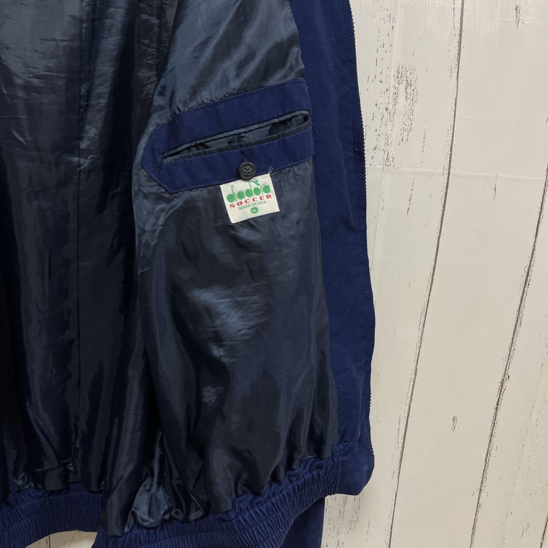 35]希少DIADORAディアドラ刺繍ロゴUSA製フルジップ ジャケットブルゾン