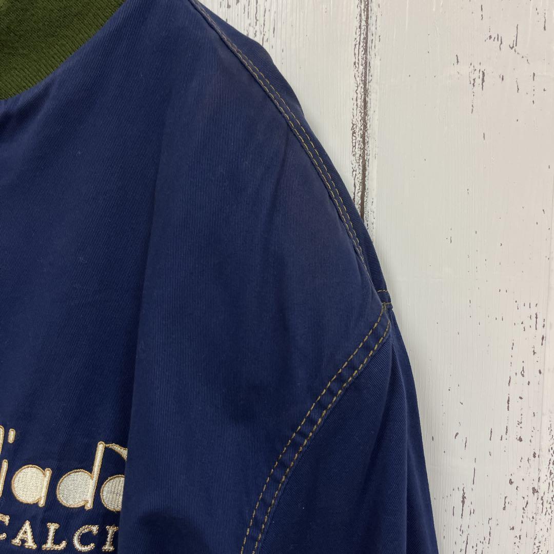 35]希少DIADORAディアドラ刺繍ロゴUSA製フルジップ ジャケットブルゾン
