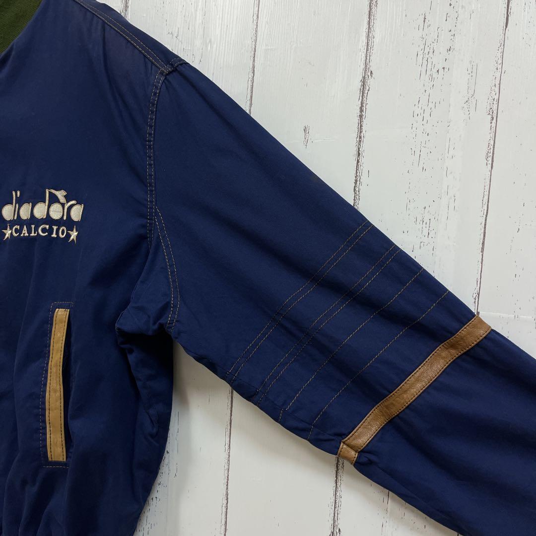 35]希少DIADORAディアドラ刺繍ロゴUSA製フルジップ ジャケットブルゾン