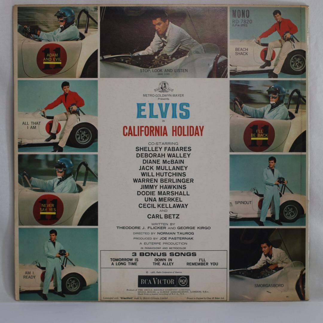 英LP Elvis Presley California Holiday 深溝