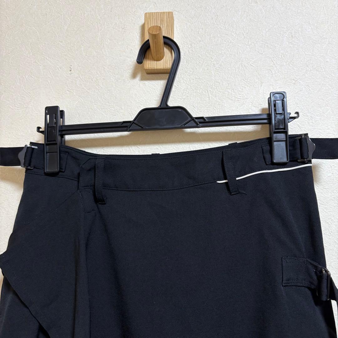 美品 ヨウジヤマモト ウール ラップスカート 1 ブラック 巻きスカート