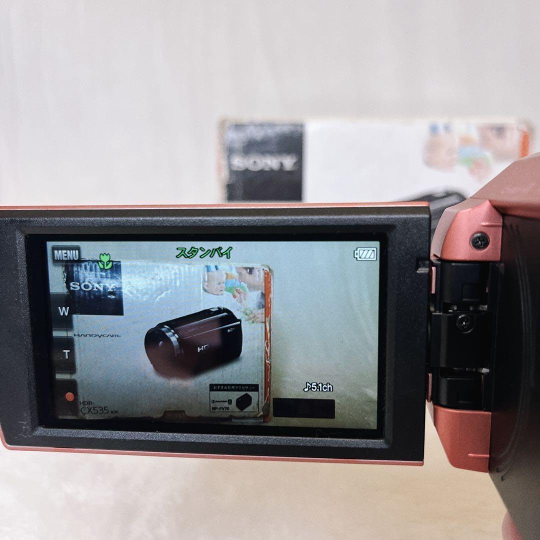 SONY HDR-CX535 ハンディカム 動作確認済み　ビデオカメラ　ピンク