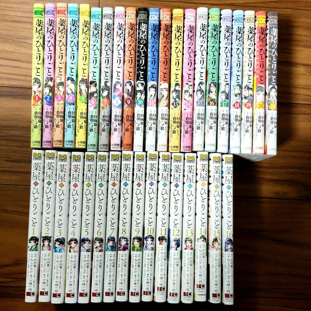 漫画　薬屋のひとりごと　小学館版（最新16巻まで）&スクエニ版（最新21巻まで）