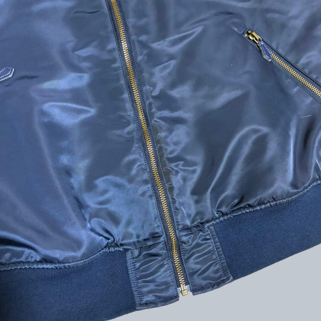 美品 Papas MA-1 中綿ブルゾン ネイビー