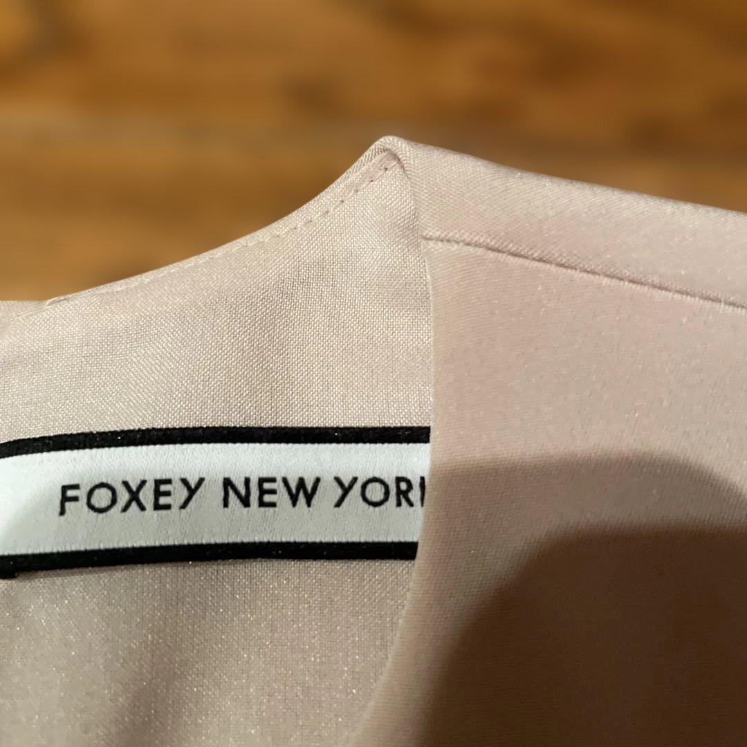 ホワイトにFOXEY NEW YORK アンティークワンピース　40サイズ
