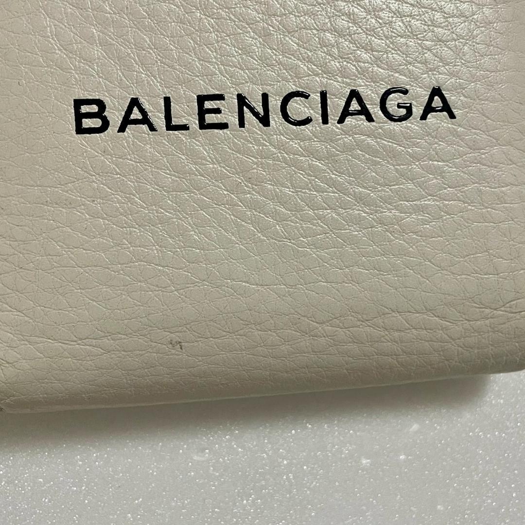BALENCIAGA バレンシアガ 二つ折り財布 ホワイト レザー ブランド