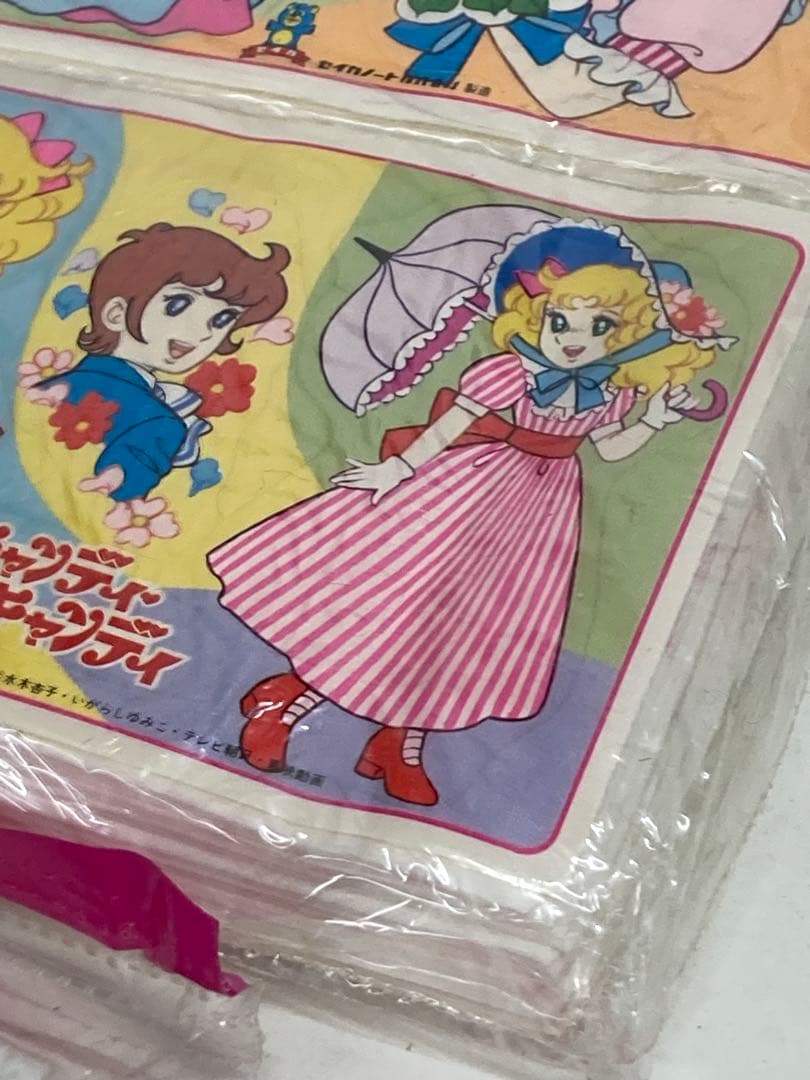 送料込☆希少☆キャンディキャンディ シール付き ポケットティッシュ 4個入×5袋
