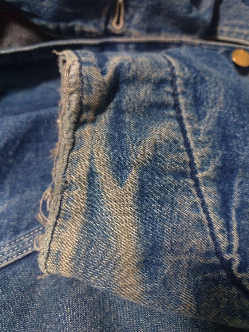 【袖ダメージ】Carhartt デニムカバーオール ブランケット L 90s?