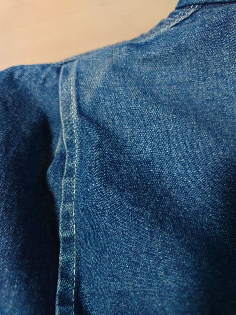 【袖ダメージ】Carhartt デニムカバーオール ブランケット L 90s?