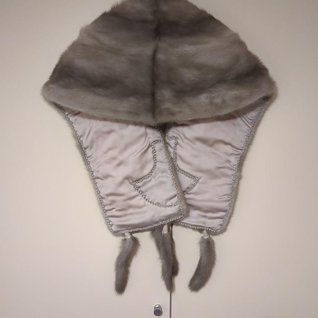 未使用　　サガミンク　ショール　グレー　タグ付き